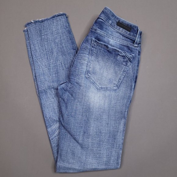 Buckle Black No.53 Straight Leg Starched Medium Wash Jeans Preppy 26x31 - Picture 1 of 8